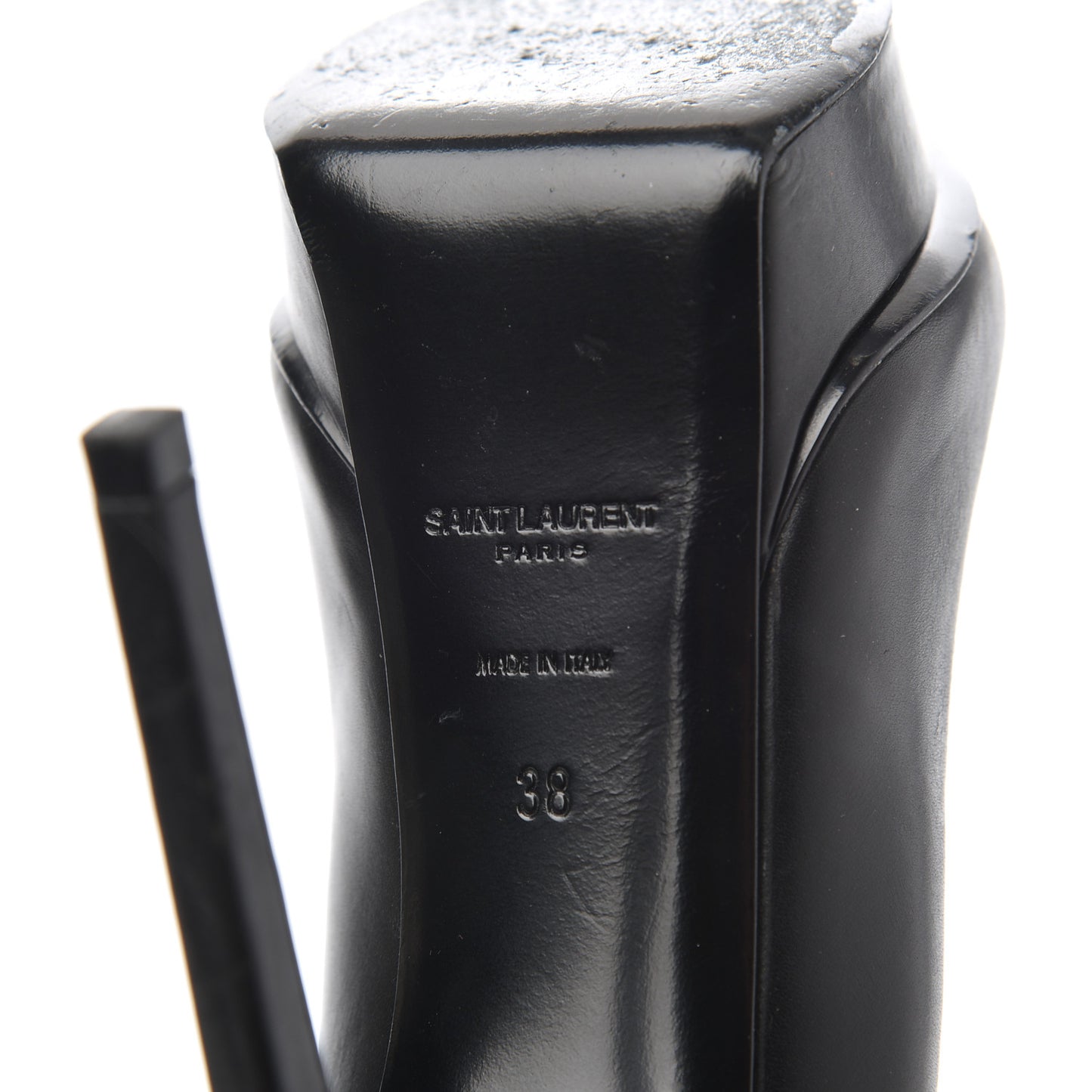 Calfskin Studded Cap Toe Janis 105 Platform Pumps 38 Black