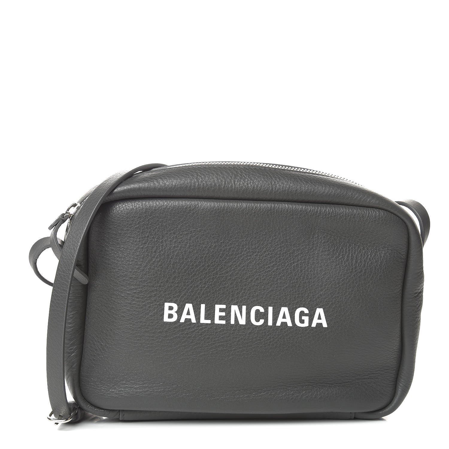 Balenciaga Smooth Calfskin Logo S Everyday Camera Bag Gris Fossile White 1 of 10