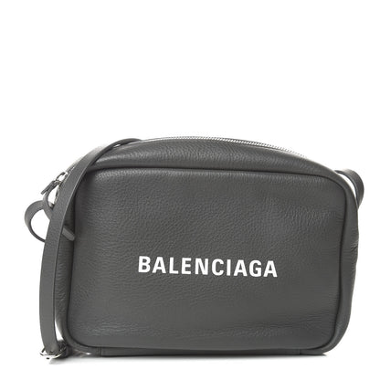 Balenciaga Smooth Calfskin Logo S Everyday Camera Bag Gris Fossile White 1 of 10