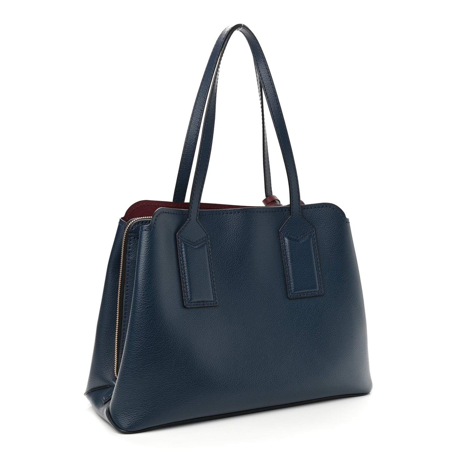 Pebbled Calfskin Editor Shopping Tote Blue