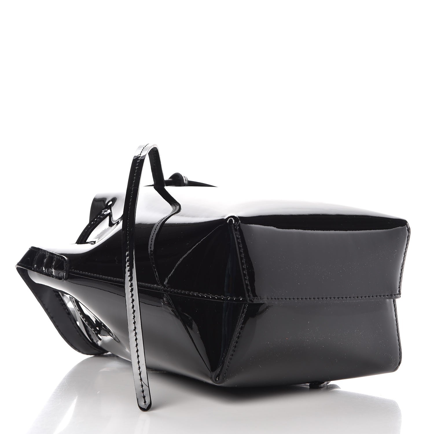 Mansur Gavriel Patent Calfskin Mini Mini Bucket Bag Black 4 of 7