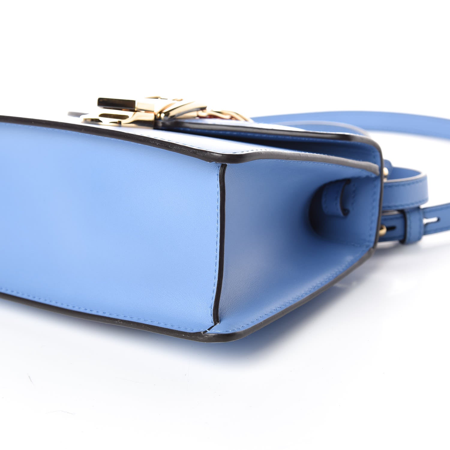 Gucci Vitello Fontanella Web Mini Sylvie Top Handle Bag Clear Sky Blue 7 of 11