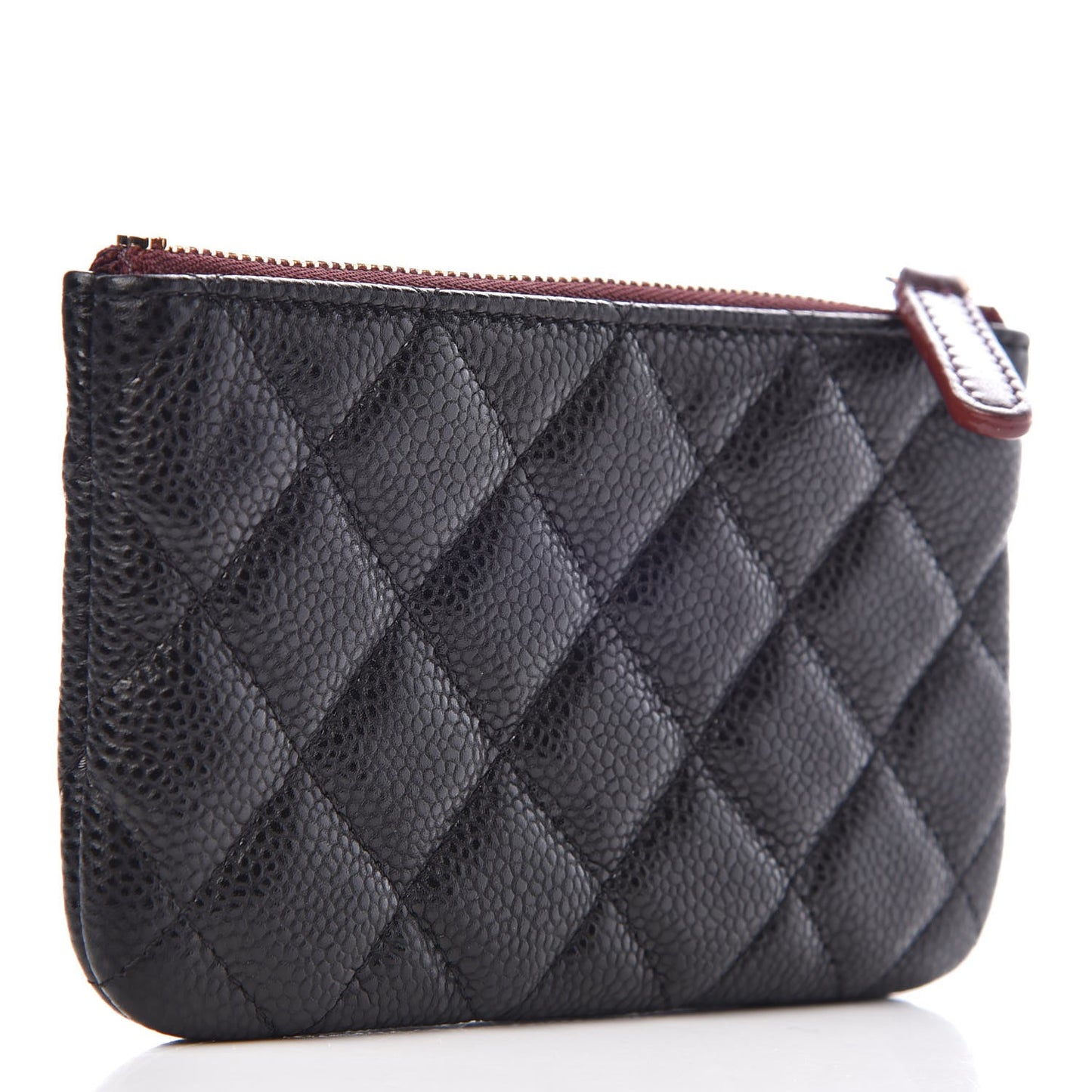 Caviar Quilted Small Cosmetic Case Black