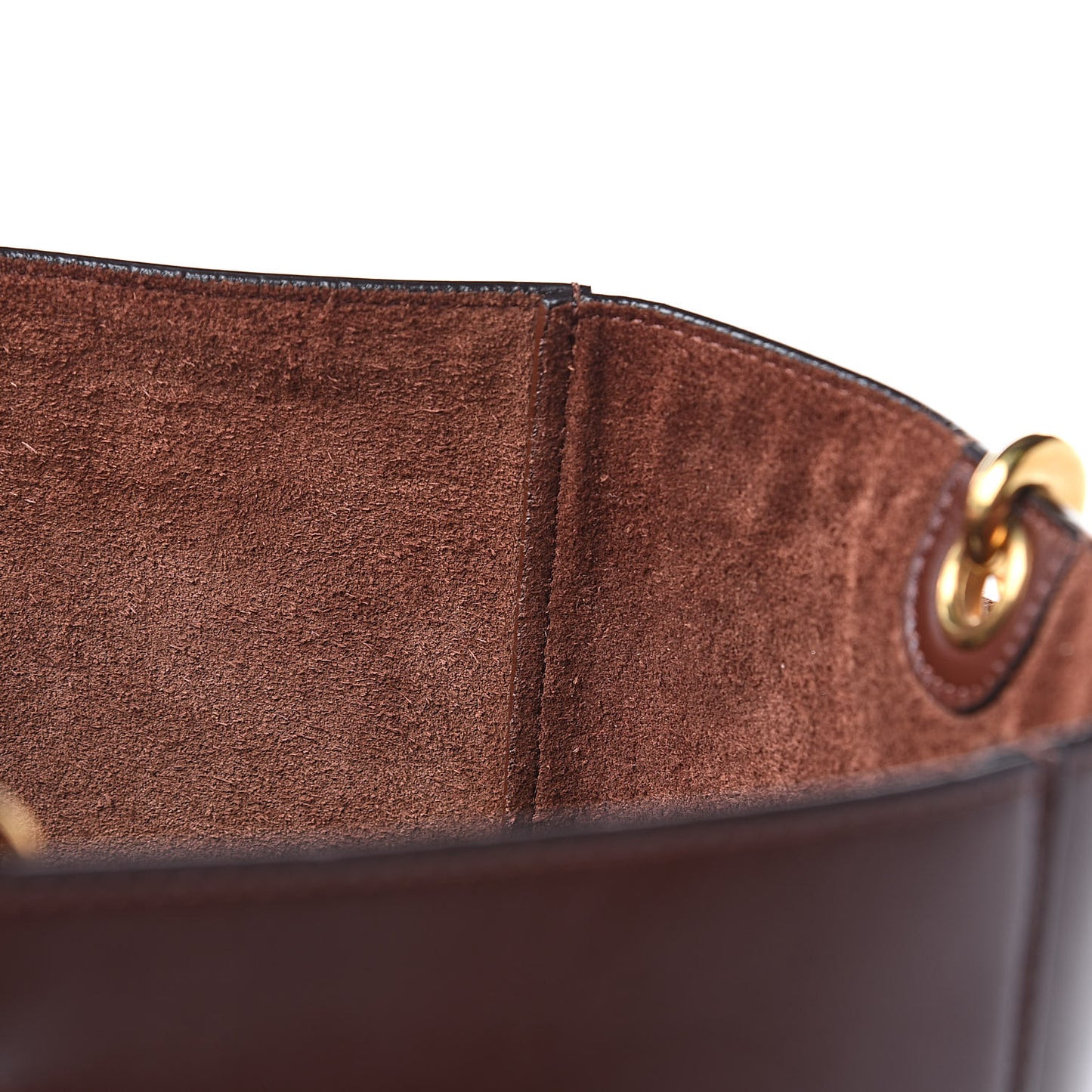 Supersoft Calfskin Sangle Bucket Bag Burgundy