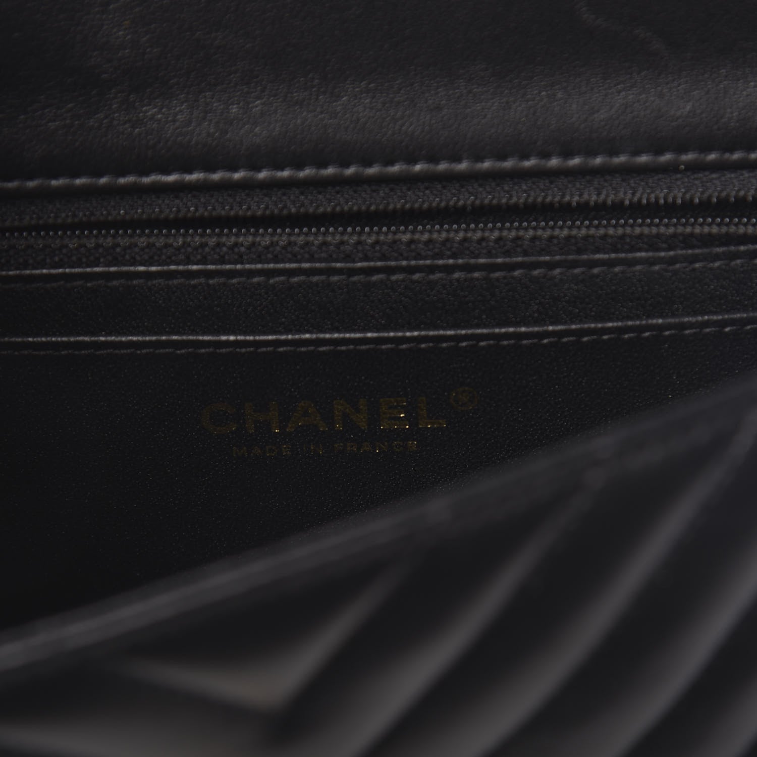 Chanel Lambskin Chevron Quilted Mini Rectangular Flap Black 6 of 11