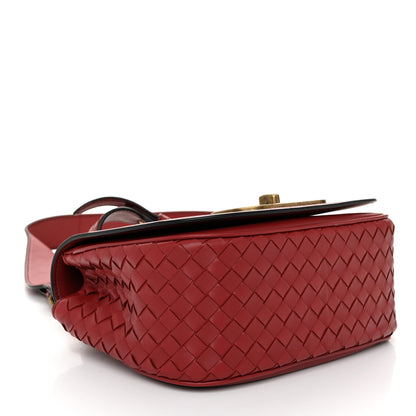 Bottega Veneta Smooth Nappa Intrecciato BV Luna Crossbody Satchel Baccara Rose 4 of 10