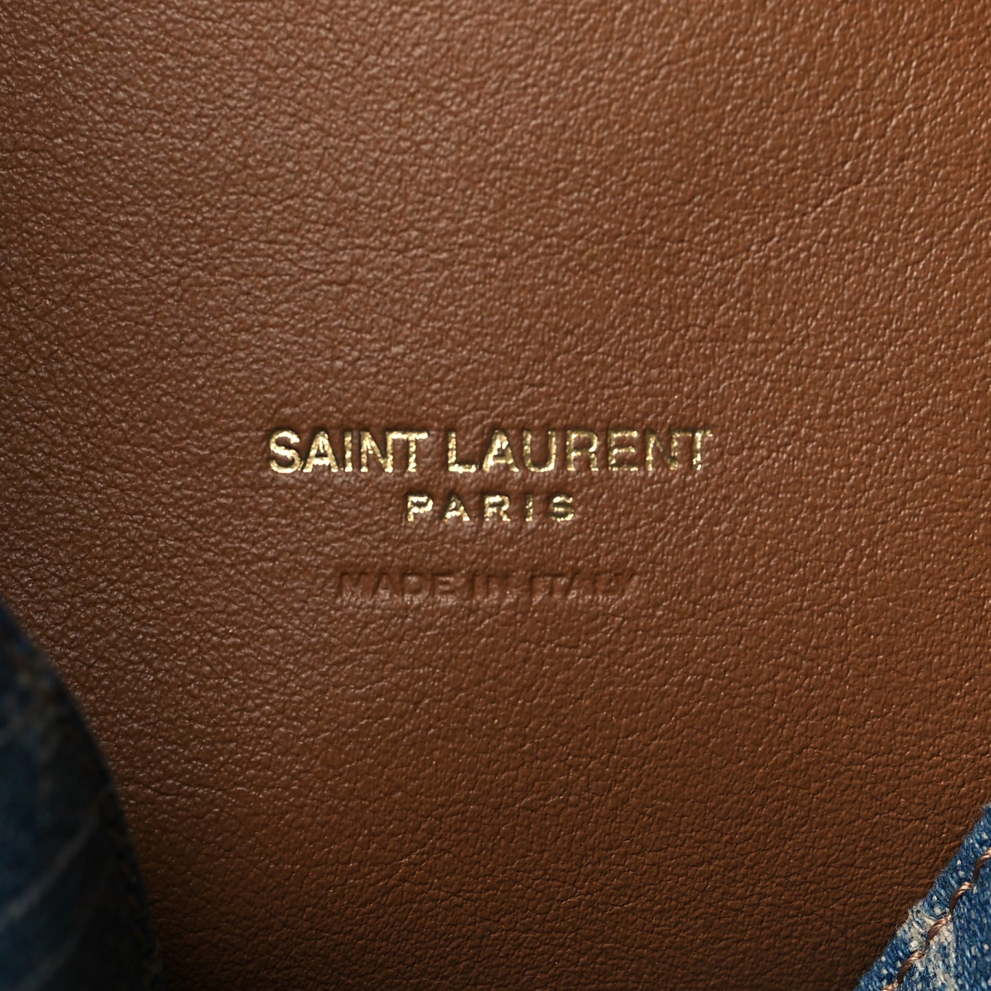 Suede All-Over Monogram Bucket Bag Denim