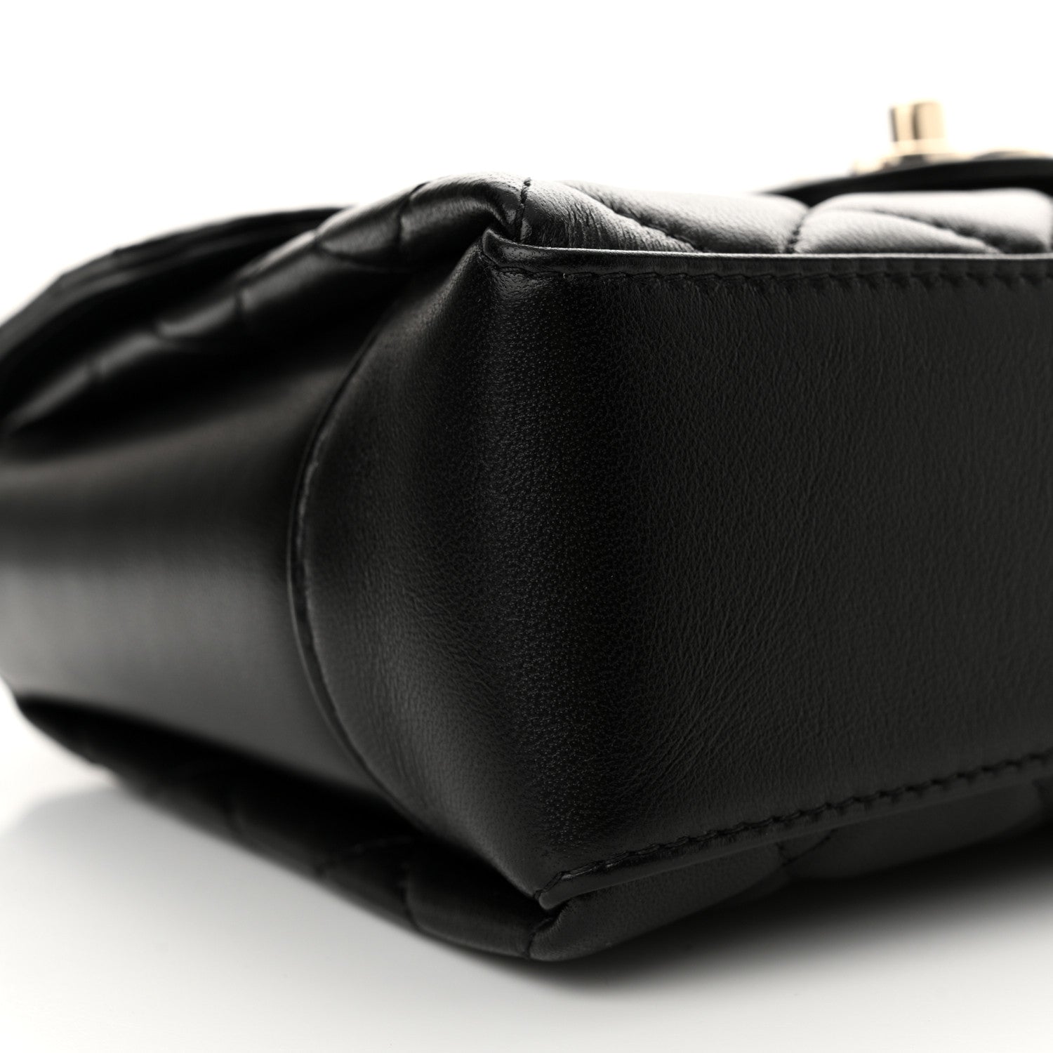 Chanel Lambskin Quilted Small Top Handle Square Flap Black 9 of 11