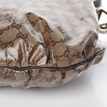Gucci Crystal Monogram Medium Hysteria Tote Dark Brown 12 of 12
