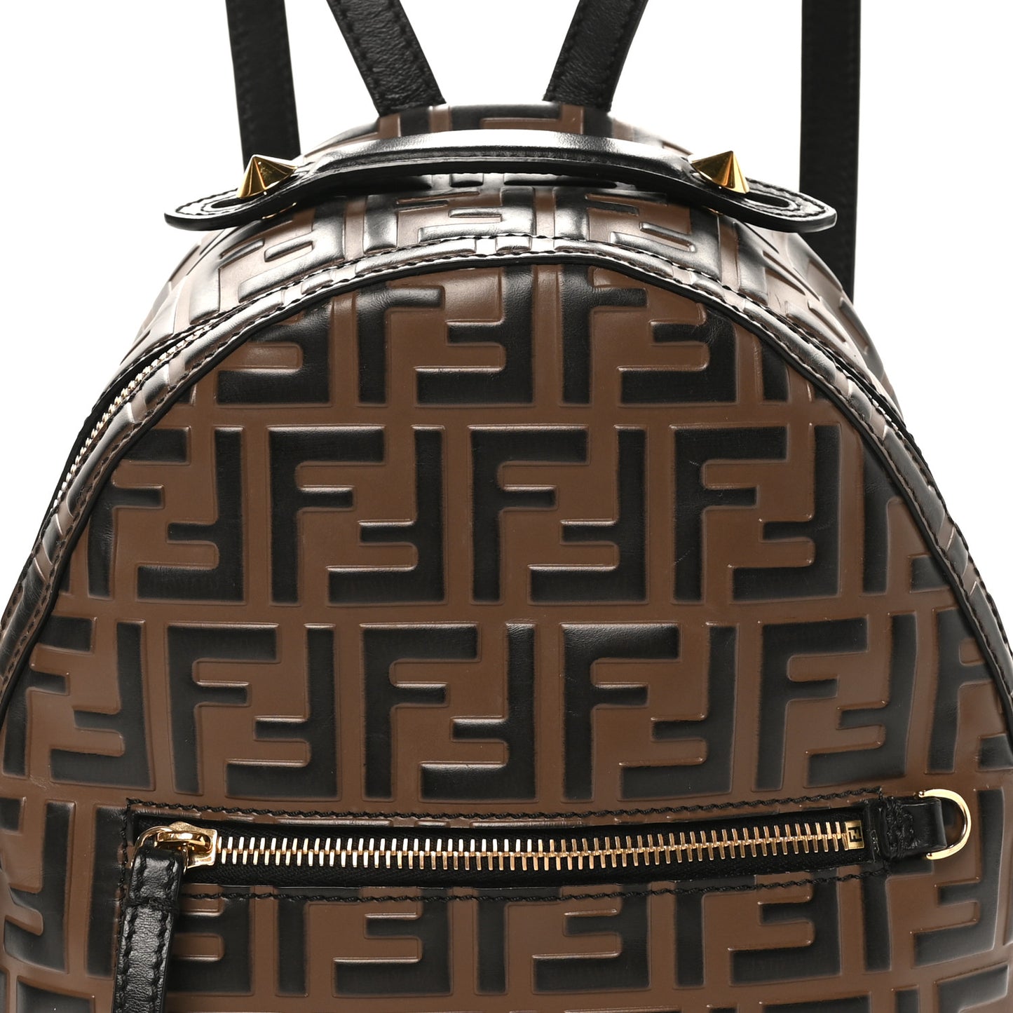 Vitello Bi-Color FF 1974 Embossed Mini Backpack Maya Black