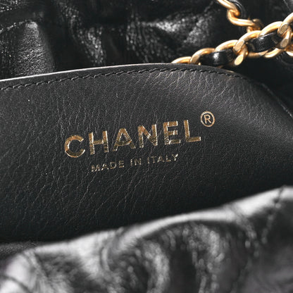 Chanel Shiny Crumpled Calfskin Quilted Pearl Mini Chanel 22 Black 6 of 10