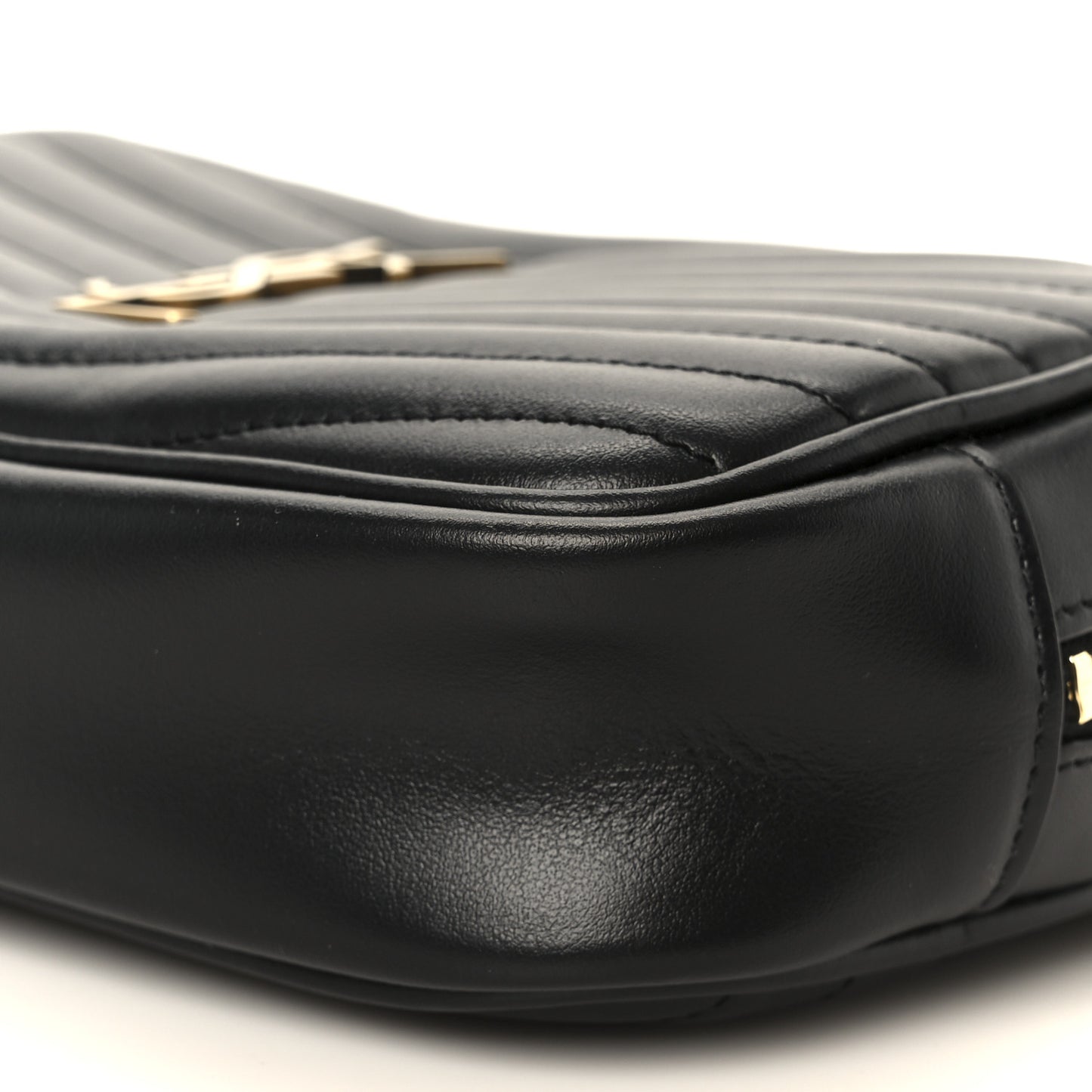 Calfskin Matelasse Monogram Mini Lou Camera Bag Black Black