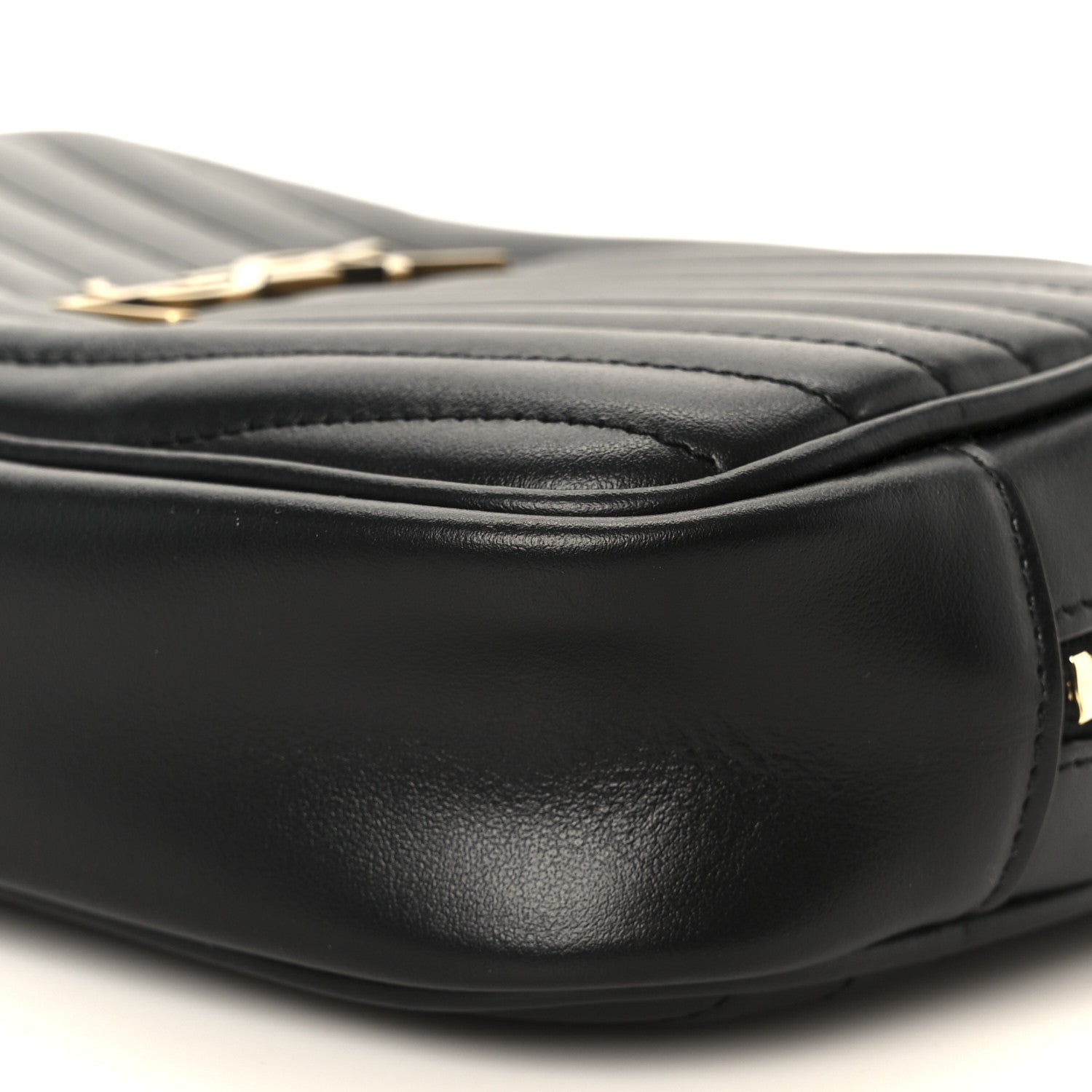 Saint Laurent Calfskin Matelasse Monogram Mini Lou Camera Bag Black Black 10 of 11