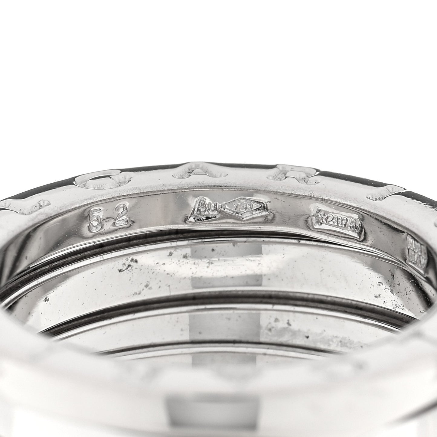 18K White Gold B.Zero1 Three-Band Ring 52 6