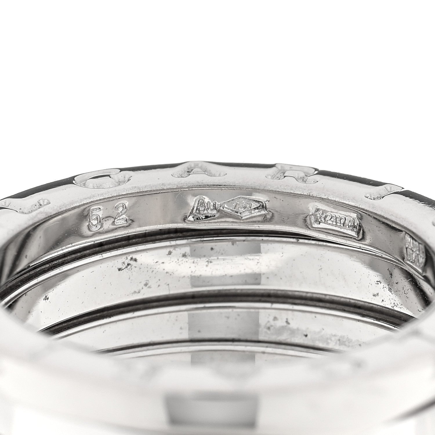 Bulgari 18K White Gold B.Zero1 Three-Band Ring 52 6 4 of 4