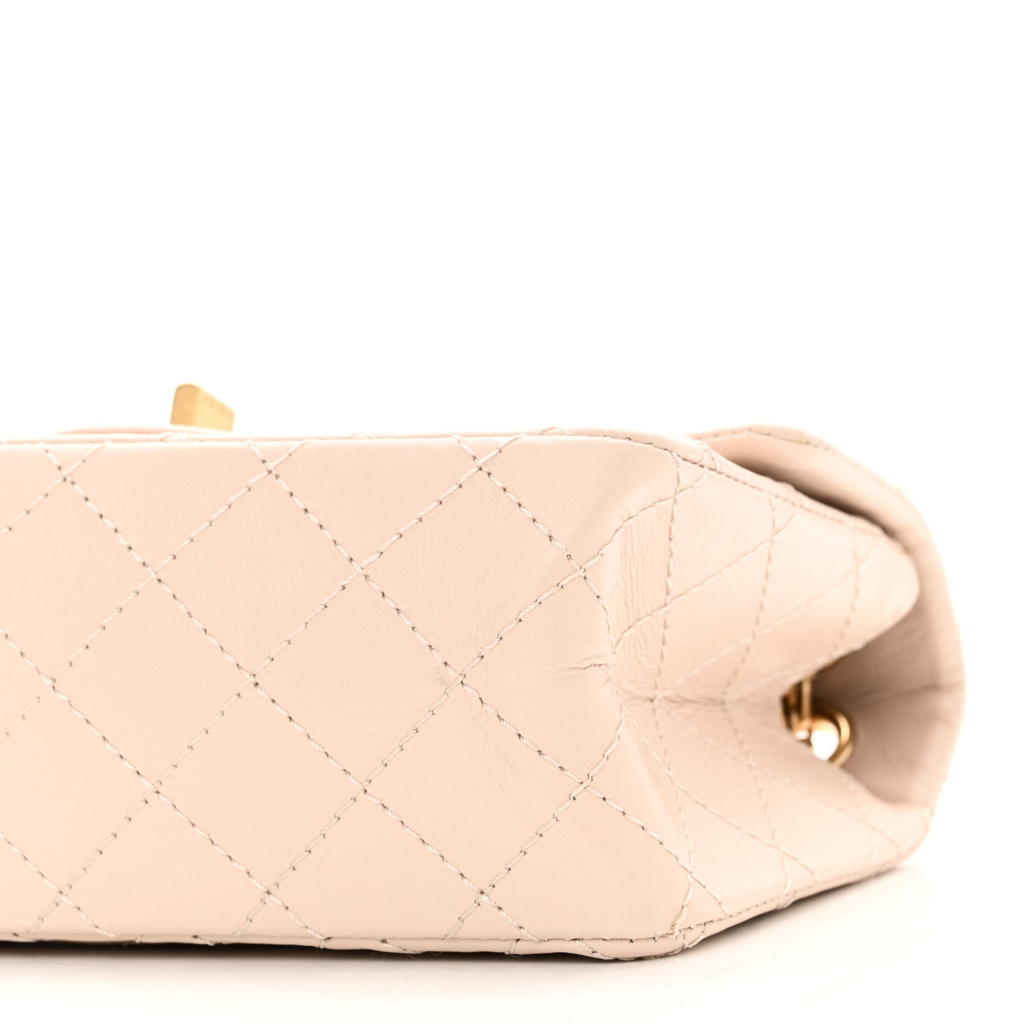 Aged Calfskin Quilted 2.55 Reissue Mini Flap Light Beige