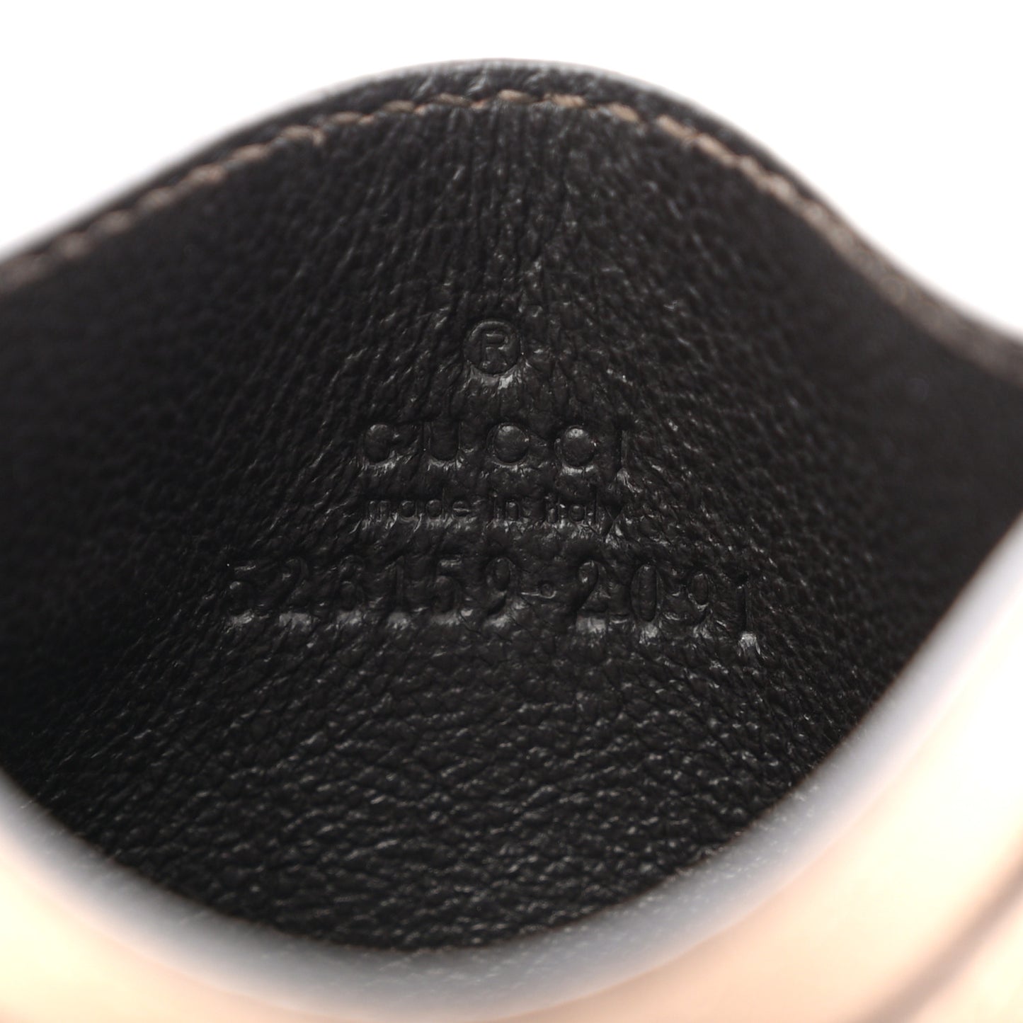 GG Supreme Monogram Textured Dollar Calfskin Web Ophidia Card Holder Beige Mystic White Oatmeal