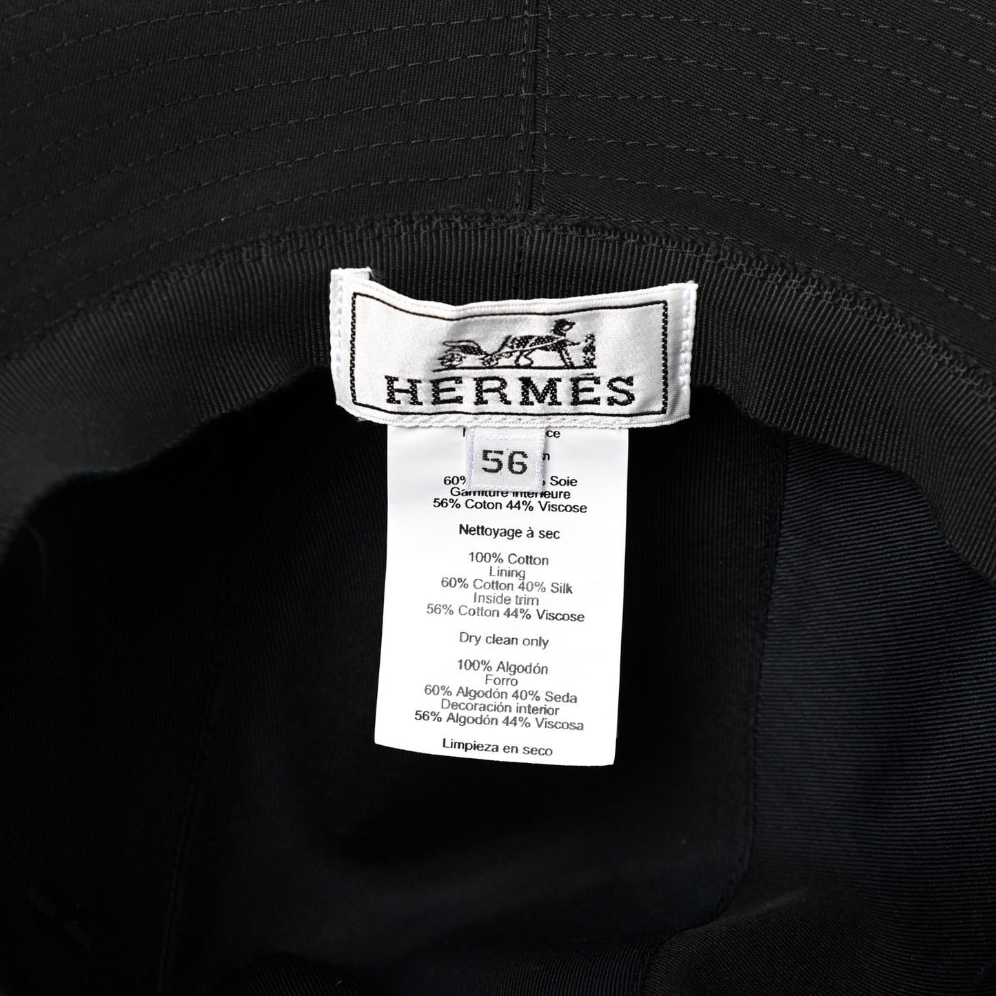 Linen Colette Hat 56 Black