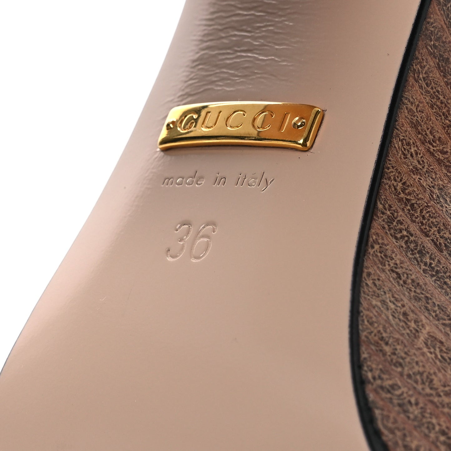 Cosmos Softy Calfskin Wooden Interlocking G Cut-Out 30/120mm Platform Sandals 36 Mystic White