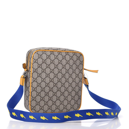 Gucci GG Supreme Monogram Kids Car Crossbody Bag Blue Yellow 3 of 10