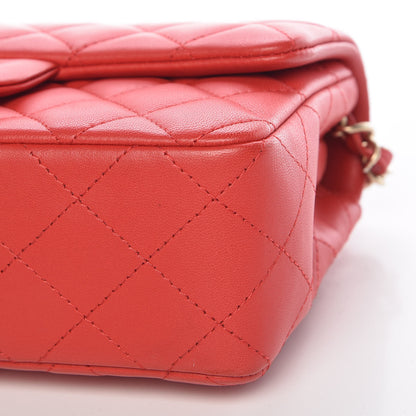 Chanel Lambskin Quilted Mini Rectangular Flap Red 11 of 12