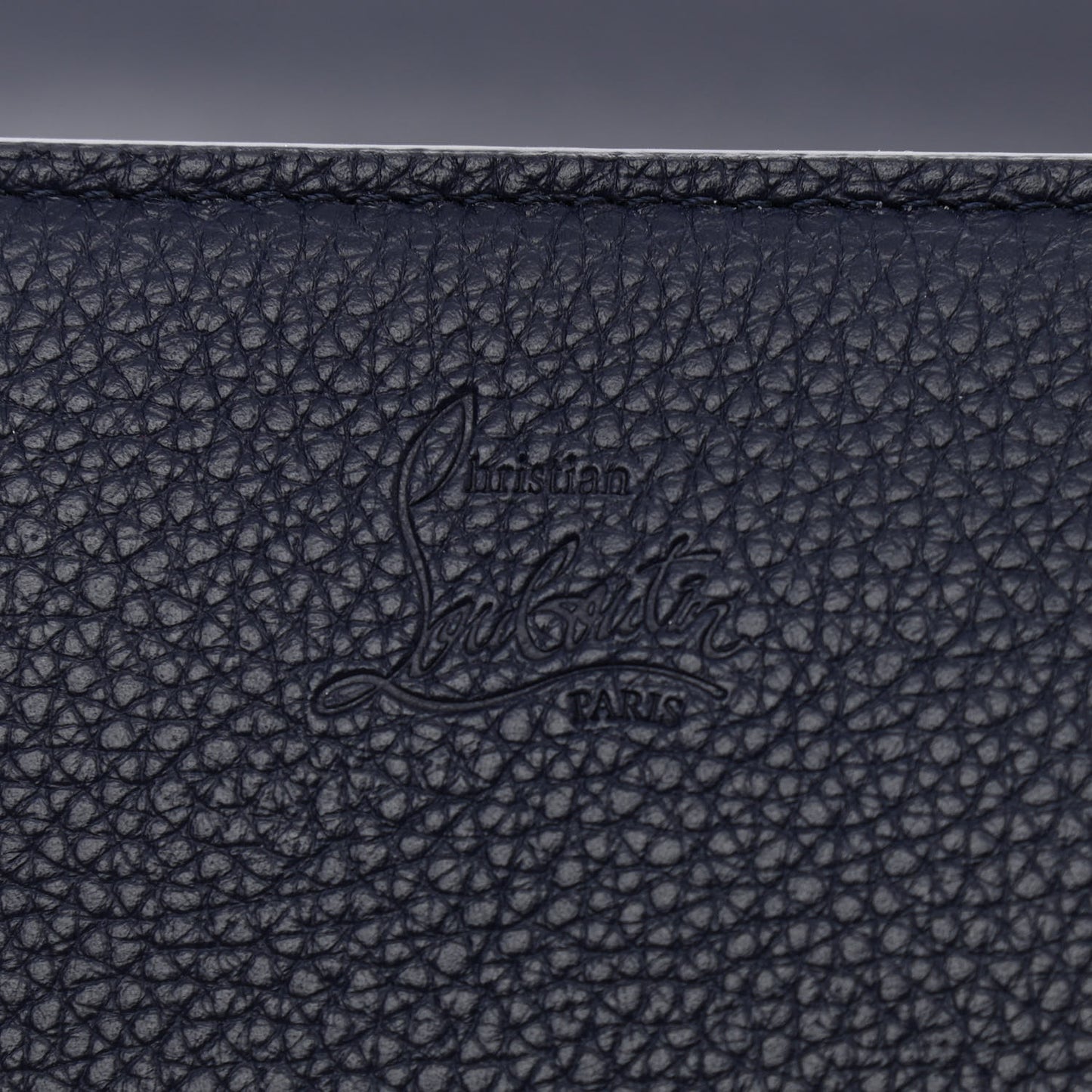 Calfskin Spikes Loubinthesky Paloma Clutch Navy