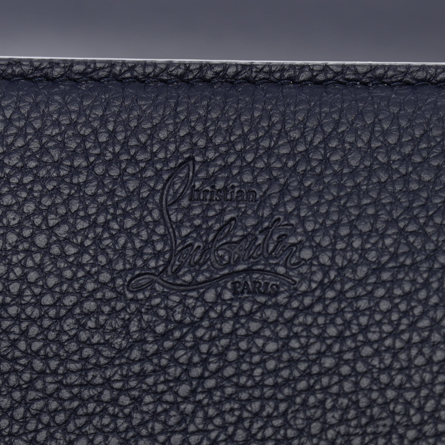 Christian Louboutin Calfskin Spikes Loubinthesky Paloma Clutch Navy 6 of 10