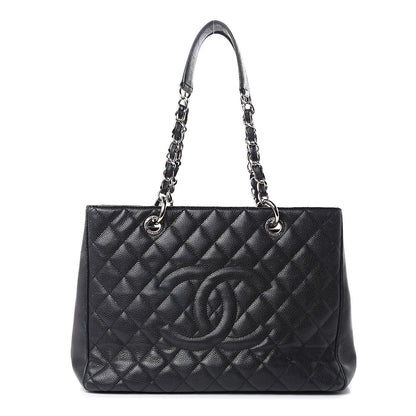 Chanel Caviar Quilted Grand Shopping Tote GST Black 1 of 17