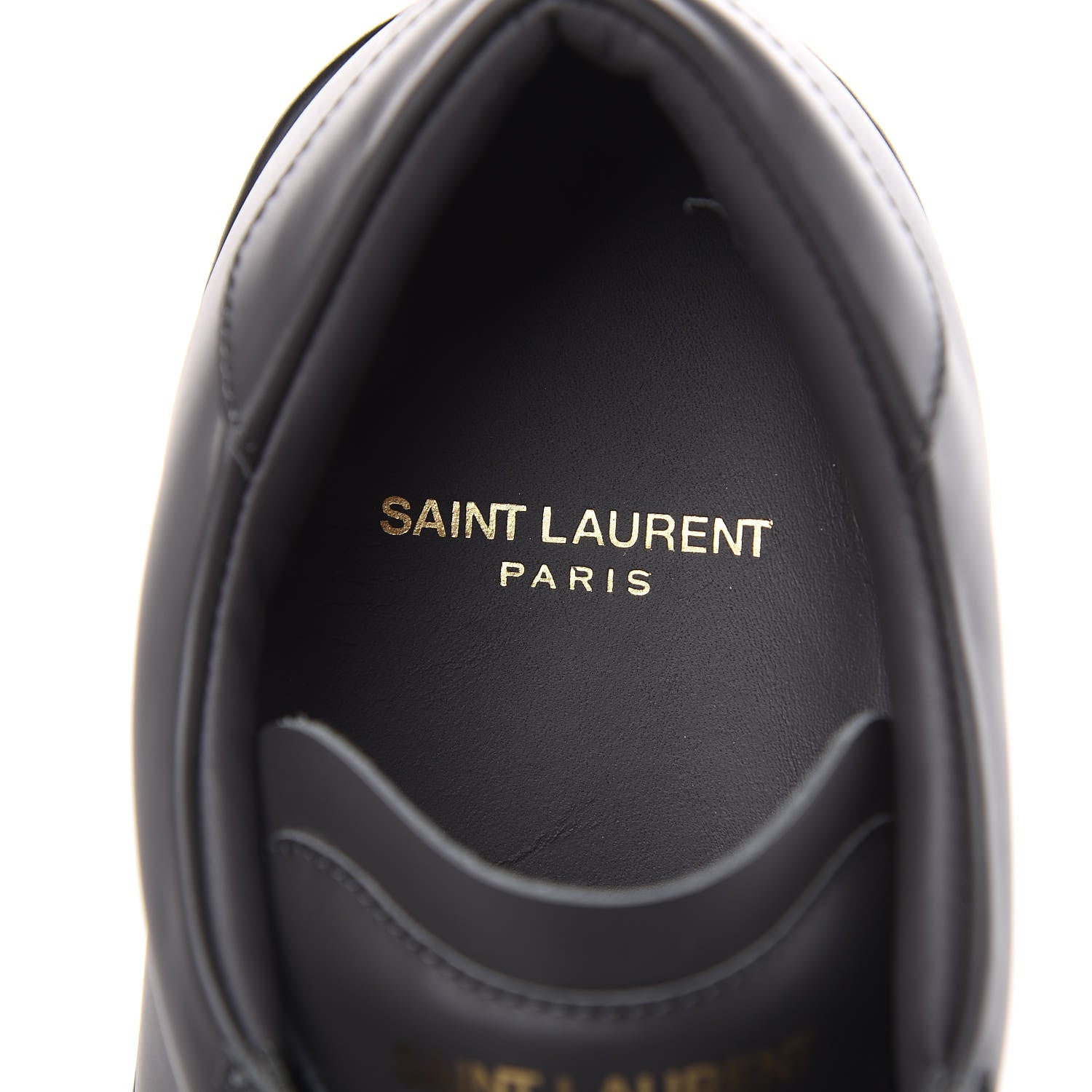 Saint Laurent Calfskin Mens Alpha Sneakers 40 Road Grey 7 of 8