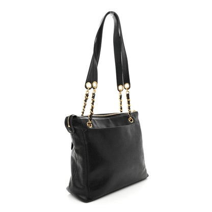 Chanel Caviar CC Shopper Tote Black 3 of 14