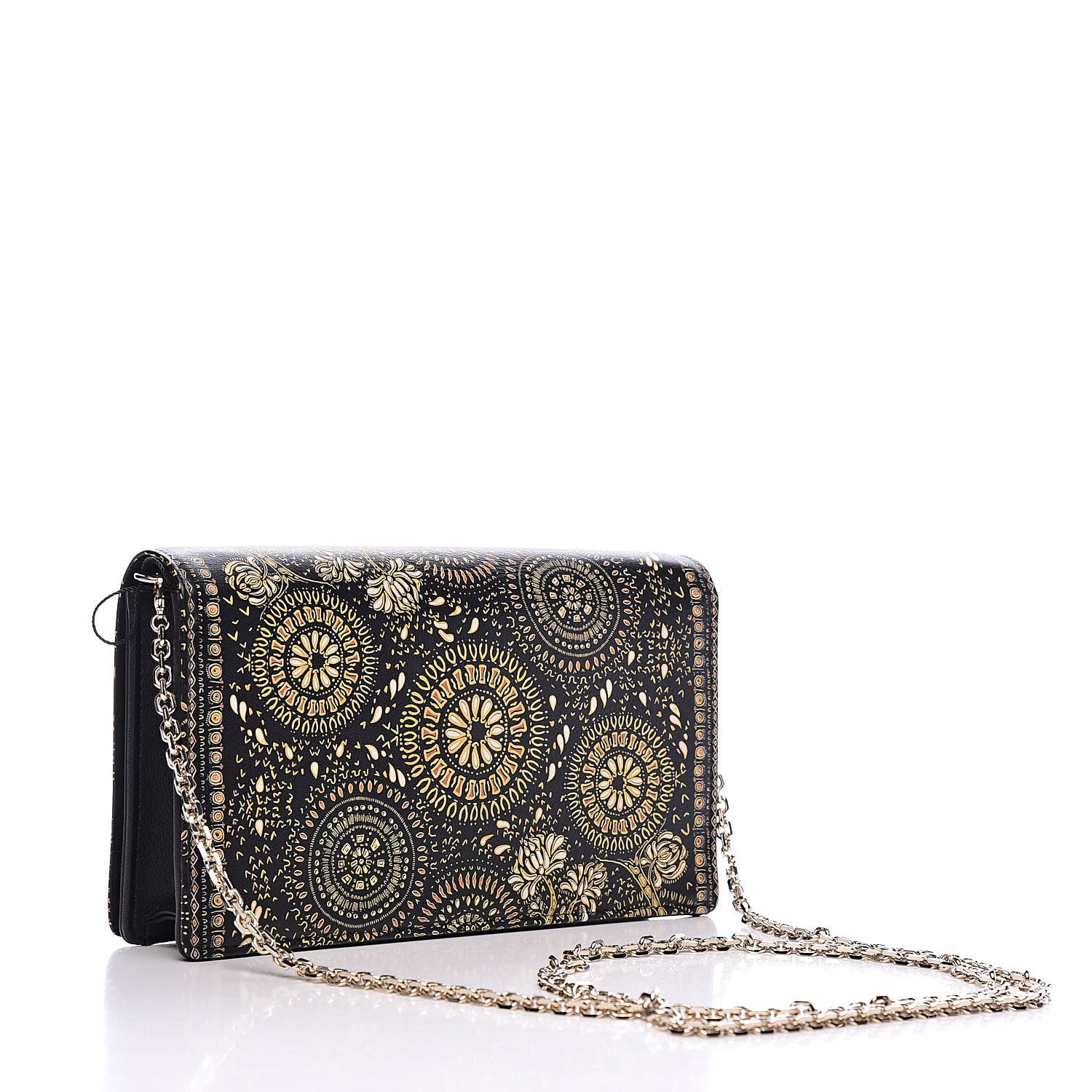 Christian Dior Printed Calfskin Animals Chain Pouch Brown Multicolor 3 of 10