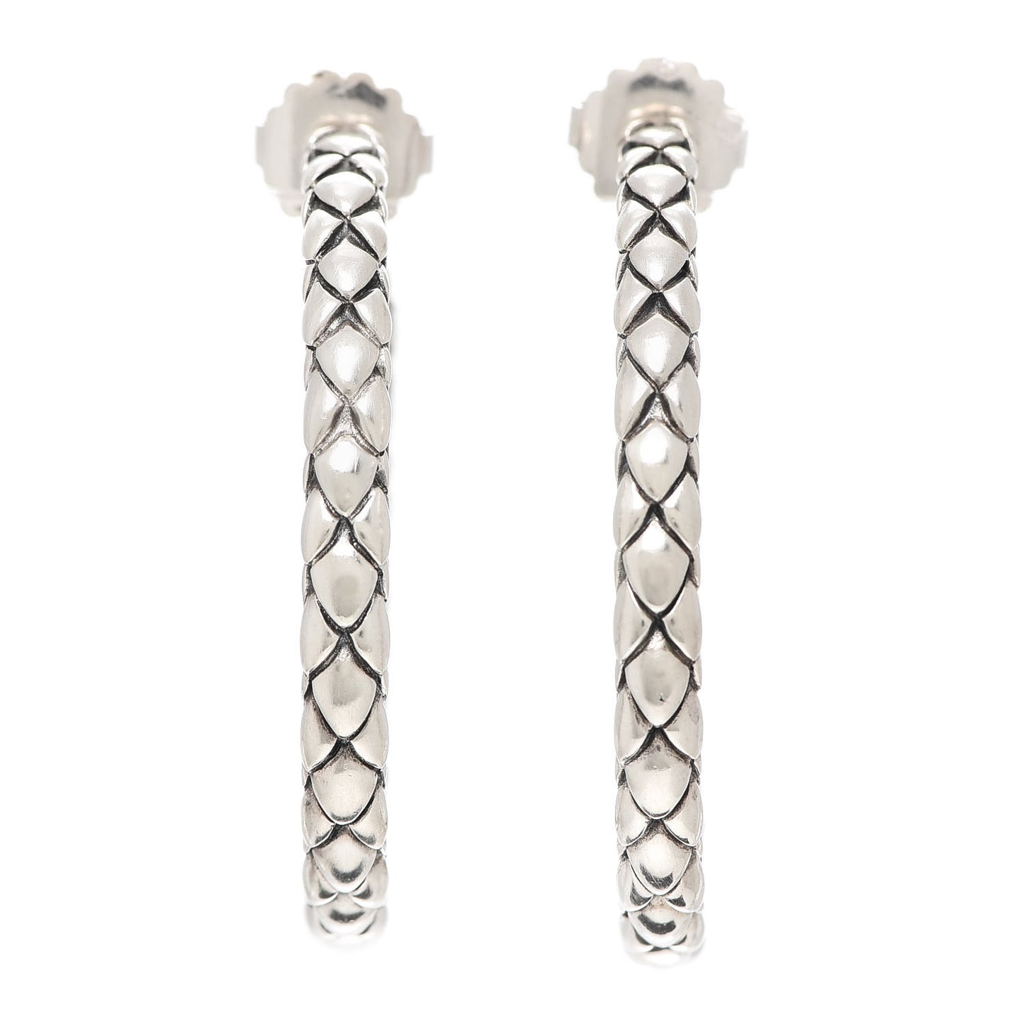 Sterling Silver Cobra Hoop Earrings
