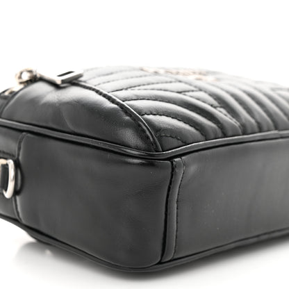 Prada Soft Calfskin Impunture Diagramme Belt Bag Black 8 of 10