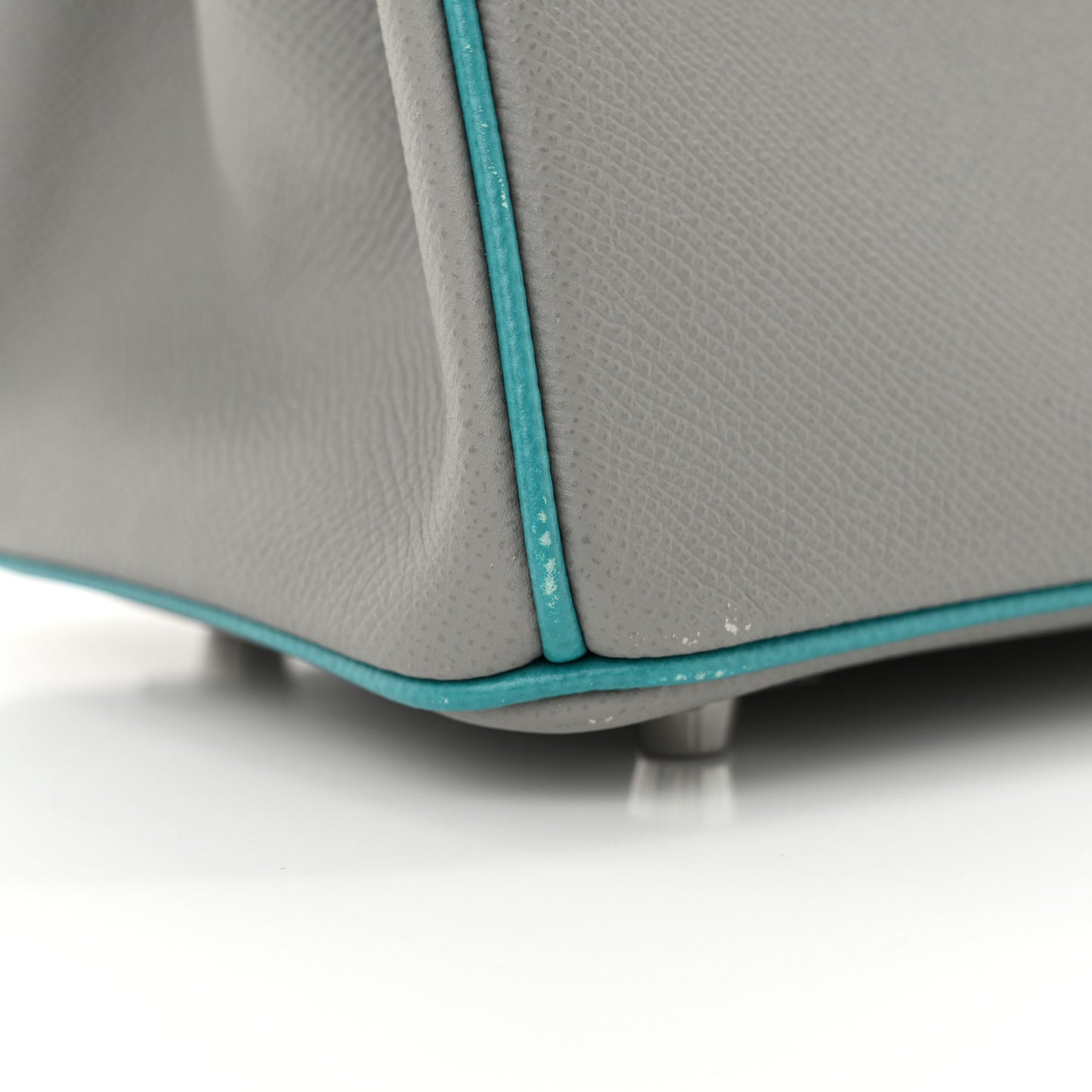 Epsom Horseshoe Birkin 25 Gris Mouette Bleu Paon