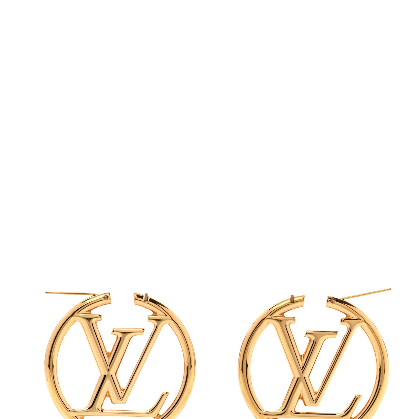 Metal Louise Hoop Earrings Gold