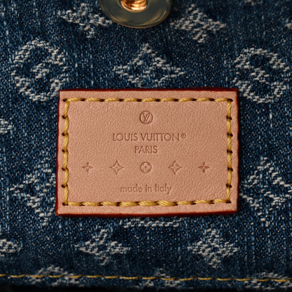 Louis Vuitton Monogram Denim CarryAll MM Blue 7 of 10