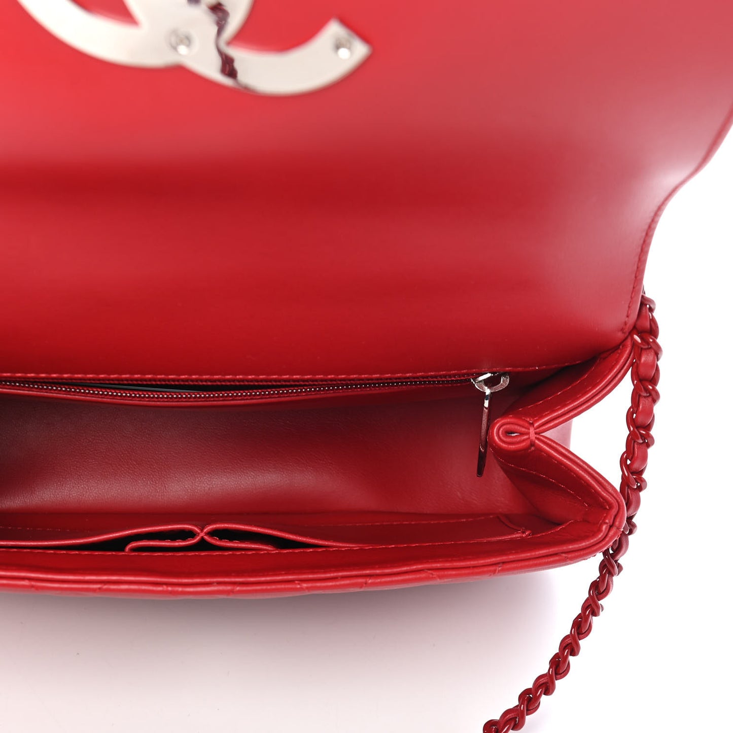 Lambskin Quilted Small CC Filigree Flap Dark Red