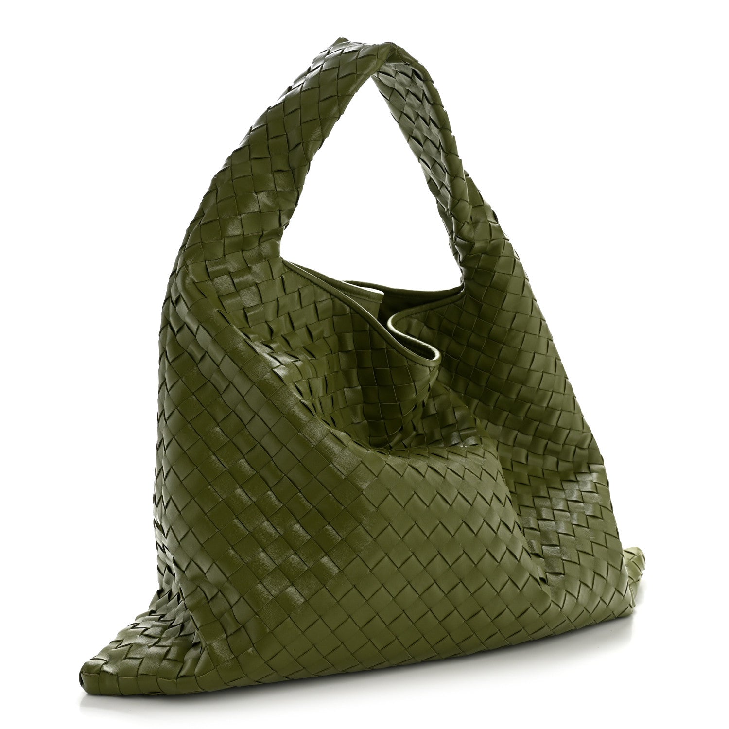 Bottega Veneta Calfskin Intrecciato Large Hop Matcha 3 of 10