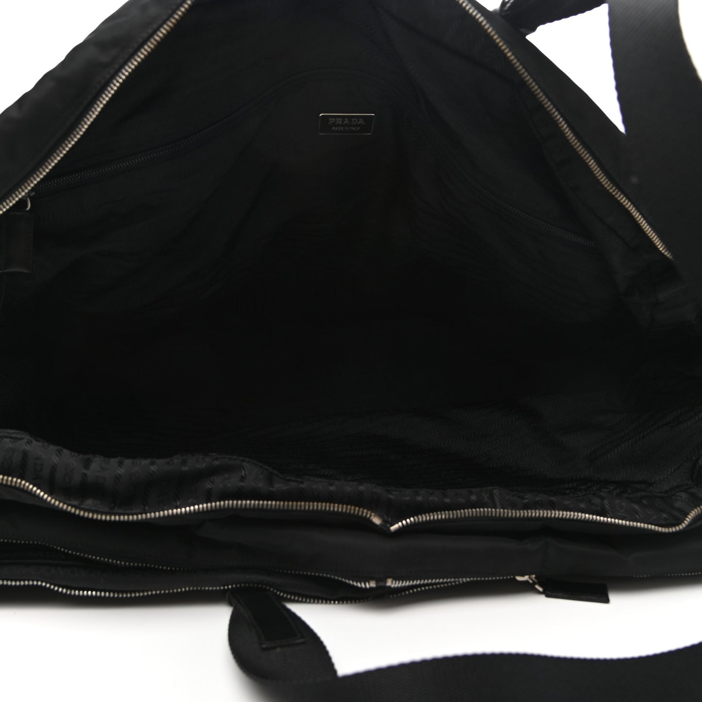 Tessuto Nylon Calfskin Duffle Black