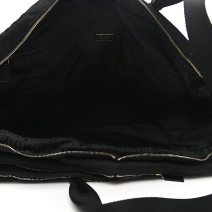 Prada Tessuto Nylon Calfskin Duffle Black 4 of 20
