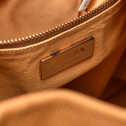 Prada Daino Borchie Grommet Bucket Bag Miele 11 of 12