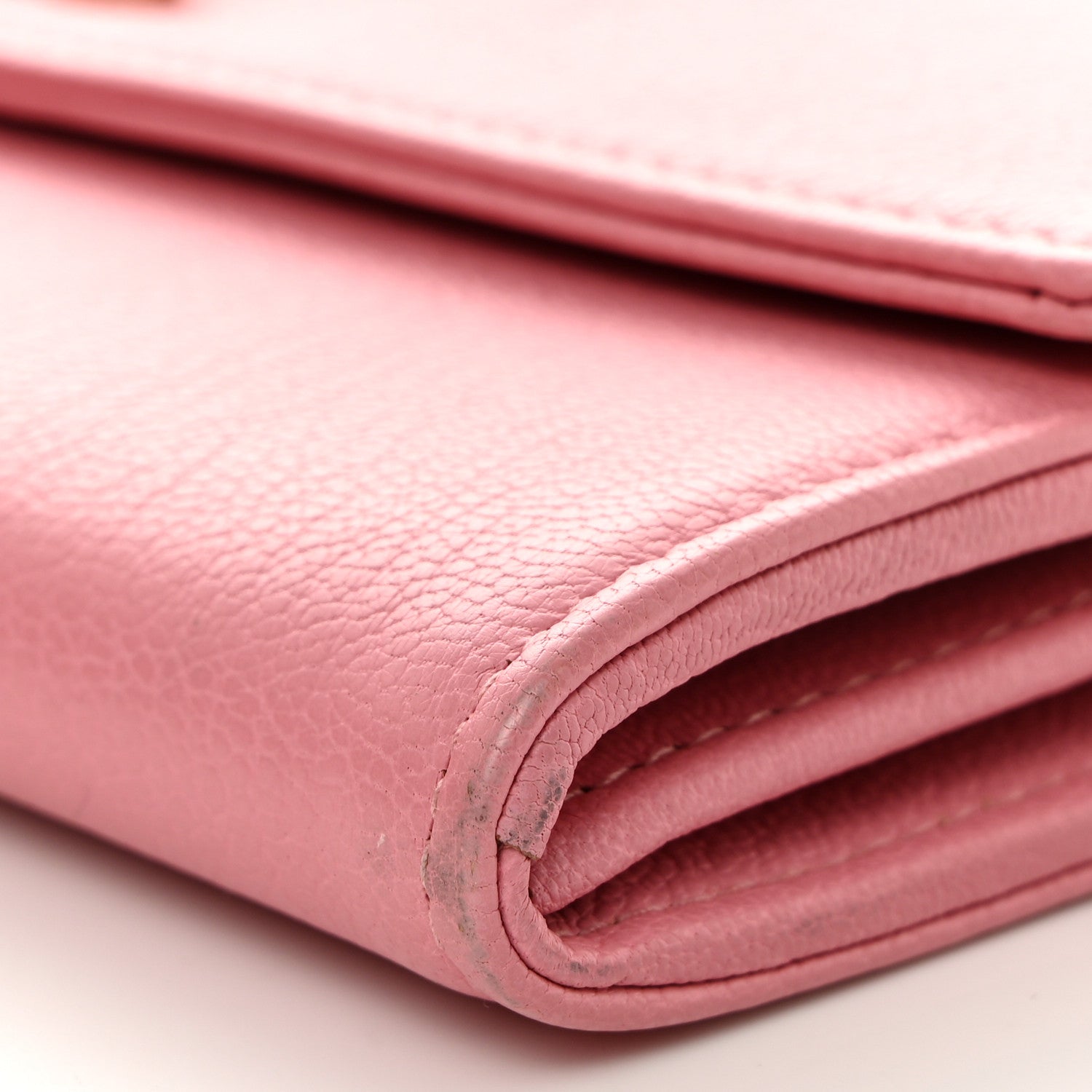 Chanel Goatskin CC Large Gusset Flap Wallet Pink 11 of 14