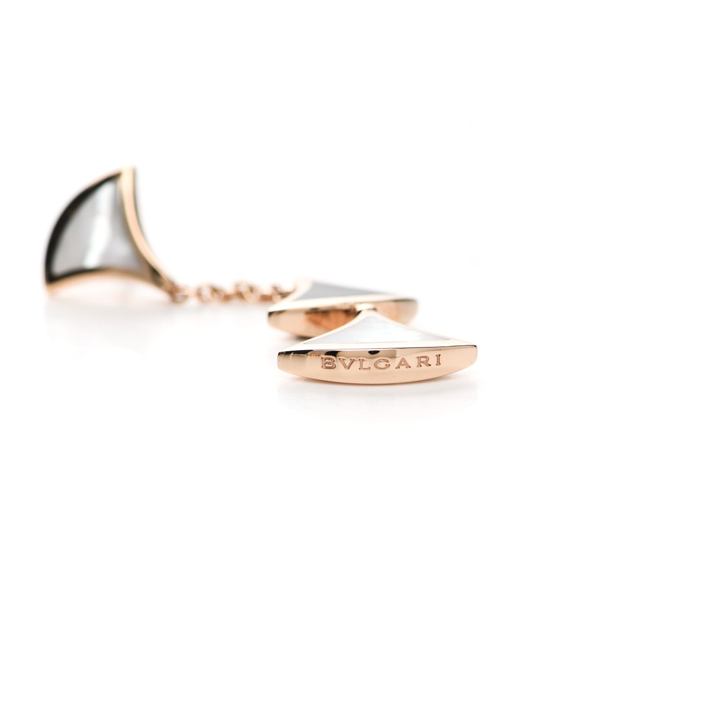 18K Rose Gold Black Onyx Mother of Pearl Divas' Dream Drop Earrings