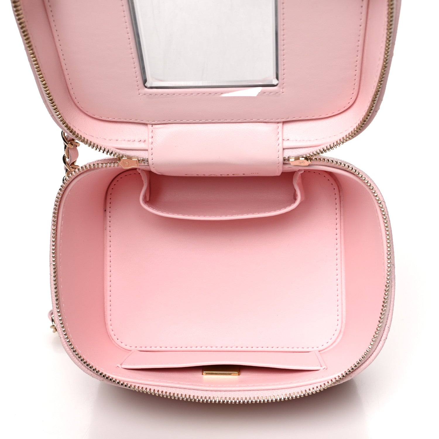 Chanel Caviar Quilted Small CC Vanity Case Light Pink 5 of 10