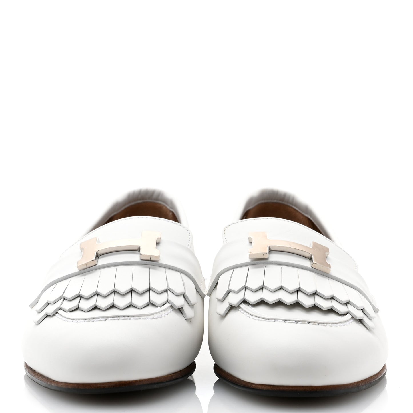 Calfskin Womens Royal Loafers 36 White