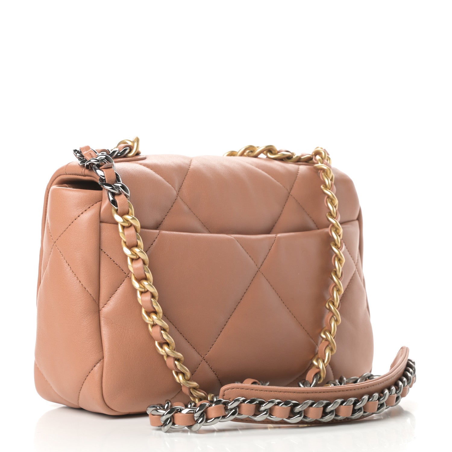 Chanel Lambskin Quilted Medium Chanel 19 Flap Brown 3 of 11