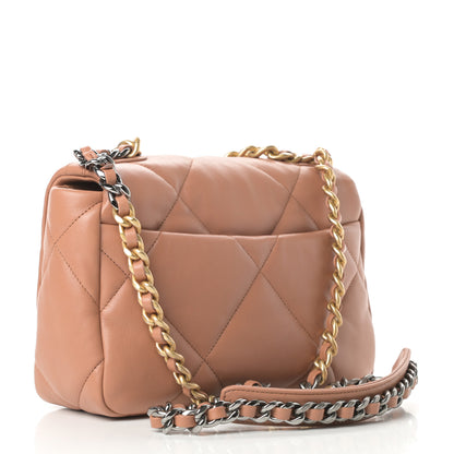 Chanel Lambskin Quilted Medium Chanel 19 Flap Brown 3 of 11