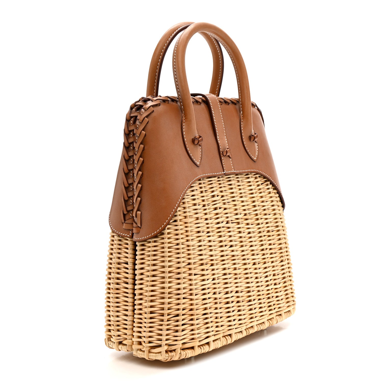 Hermes Wicker Osier Barenia Picnic Bolide Natural Fauve 3 of 14