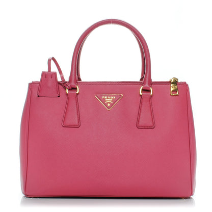 Prada Saffiano Small Galleria Double Zip Tote Peonia 1 of 19