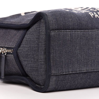 Chanel Denim Deauville Bowling Bag Dark Blue 11 of 12